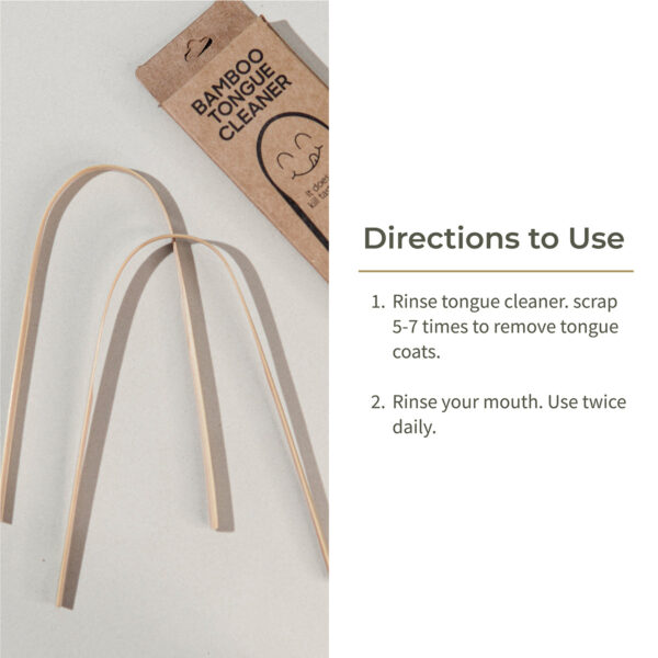 Bamboo Tongue Cleaner | For Oral Hygiene & Fresh Breath - Image 2